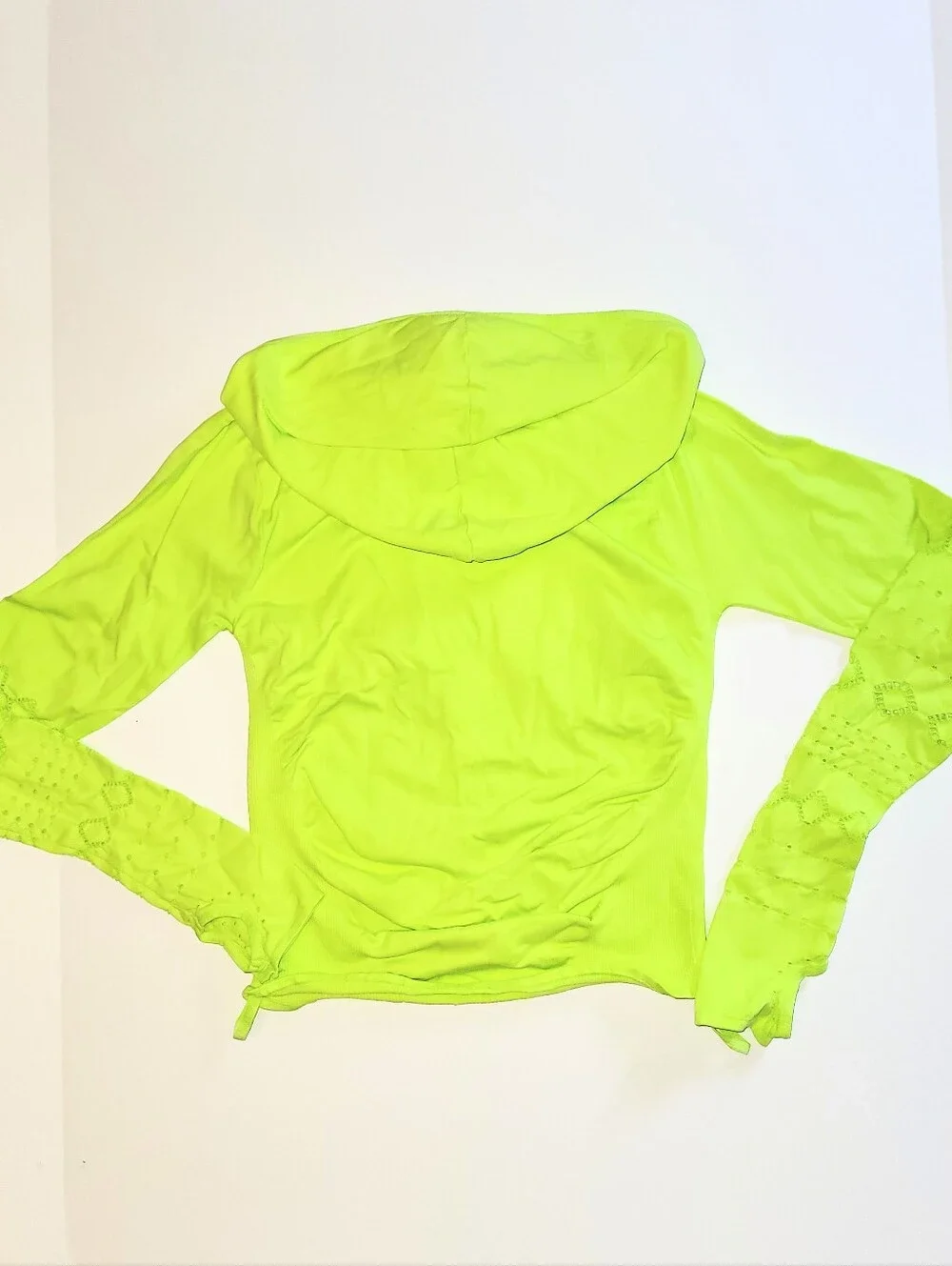 NWOT Free People Movement Good Karma Seamless Lightweight Hoodie XS/Small Neon